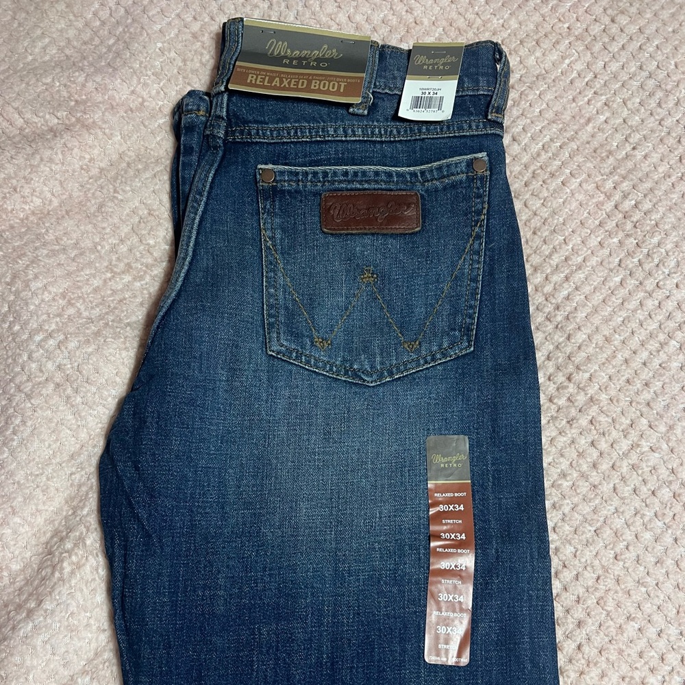 Wrangler Retro Relaxed Boot Cut Mens Jeans 30x34